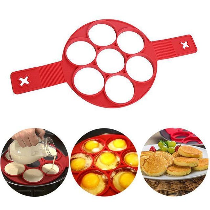 Casa si Gradina - Bucatarie si vesela - Ustensile bucatarie - Forme prajituri - Forma din slicon, Zola, pentru clatite americane, oua su omlete, diametru 23 cm, diametru cerc 7 cm - Infinity.ro