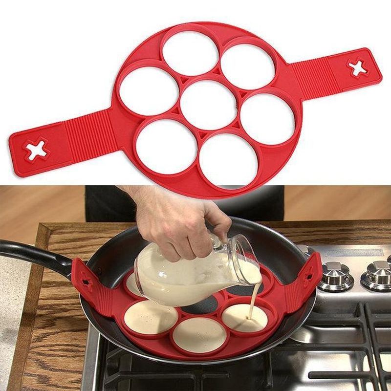 Casa si Gradina - Bucatarie si vesela - Ustensile bucatarie - Forme prajituri - Forma din slicon, Zola, pentru clatite americane, oua su omlete, diametru 23 cm, diametru cerc 7 cm - Infinity.ro