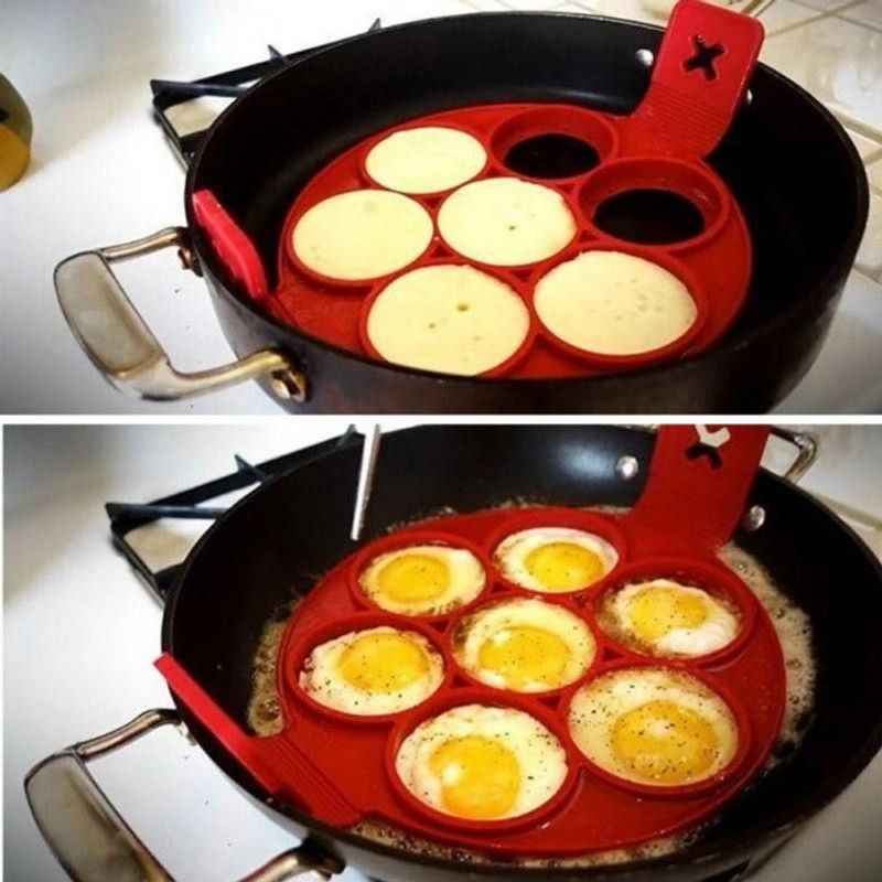 Casa si Gradina - Bucatarie si vesela - Ustensile bucatarie - Forme prajituri - Forma din slicon, Zola, pentru clatite americane, oua su omlete, diametru 23 cm, diametru cerc 7 cm - Infinity.ro