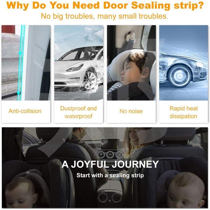 Auto si Moto - Piese auto si accesorii - Piese auto - Tuning - Banda de protectie usi, Cauciuc/Plastic, 5 m, Transparent - Infinity.ro