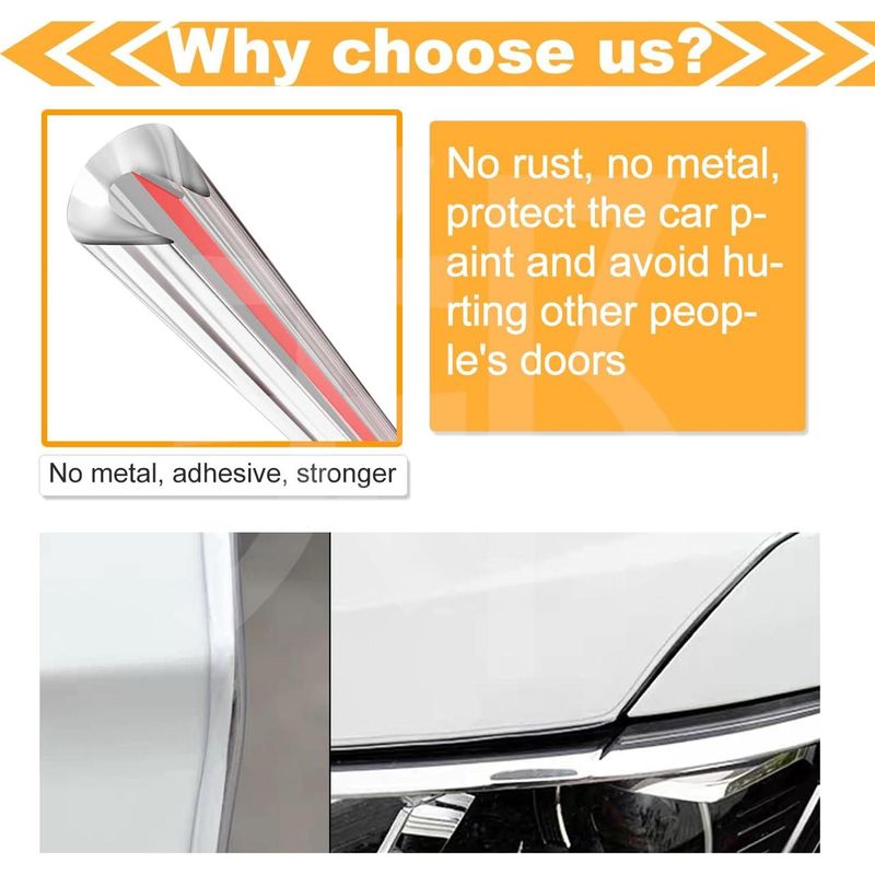 Auto si Moto - Piese auto si accesorii - Piese auto - Tuning - Banda de protectie usi, Cauciuc/Plastic, 5 m, Transparent - Infinity.ro