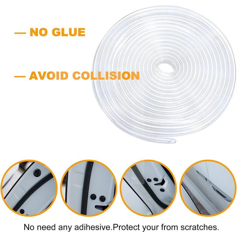 Auto si Moto - Piese auto si accesorii - Piese auto - Tuning - Banda de protectie usi, Cauciuc/Plastic, 5 m, Transparent - Infinity.ro