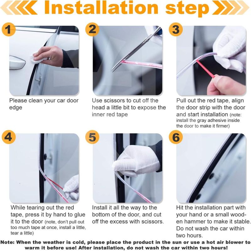 Auto si Moto - Piese auto si accesorii - Piese auto - Tuning - Banda de protectie usi, Cauciuc/Plastic, 5 m, Transparent - Infinity.ro