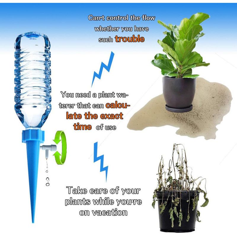 Casa si Gradina - Gradinarit si plante - Instalatii si accesorii pentru irigatii - Accesorii irigare - Set 12 picuratori, Plastic, Valva reglare debit, Albastru/Verde - Infinity.ro