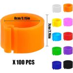 Petshop - Articole imbracaminte - Incaltaminte animale - Set 100 inele pasari, Iniversal, Plastic, 8mm, Multicolor - Infinity.ro