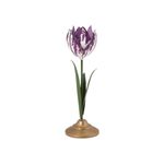 Casa si Gradina - Decoratiuni - Aromaterapie si lumanari - Suporturi lumanari - Set 2 suporturi, din metal, Pip Studio, lalele 21 si 26 cm, Lilac, colectia Others - Infinity.ro