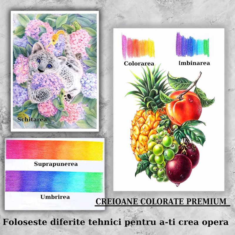 Carti si Birotica - Birotica - Instrumente de scris - Creioane - Set Profesional 120 Creioane Colorate, Desen, Schite, Arta, In Cutie Metalica Rezistenta, Pentru Artisti, Copii, Scoala - Infinity.ro