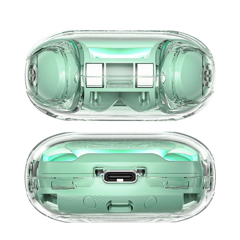 TV, Audio-Video si Foto - Portabile audio - Casti audio - Casti Albastrutooth 5.3, Type-C, IPX4, AI Call Noise Rosuuction, Display Digital - Acefast (T8) - Verde menta - Infinity.ro