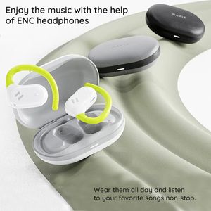 Casti fara Fir Open-Ear, Albastrutooth 5.4, TWS, ENC, IPX5, Type-C, 1000mAh, Havit Life App - Havit (OWS915) - Alb
