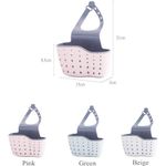 Market/Curatenie si intretinere casa/Produse bucatarie/Lavete si bureti - Suport Cospentru Burete de salat Vas Bucatarie, pentru Chiuveta, Curea Reglabila din slicon, Alb/Gri, CBD - Infinity.ro