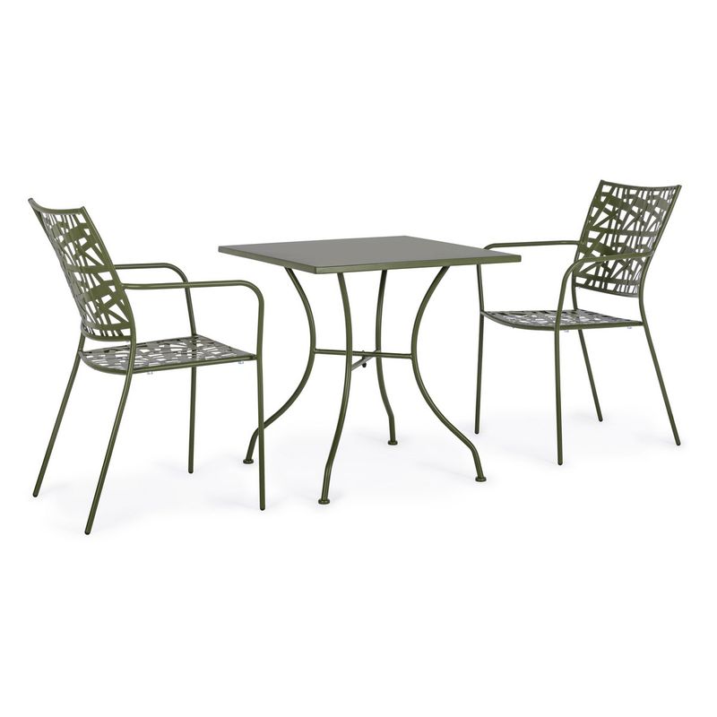 Casa si Gradina - Gradina si terasa - Mobilier exterior - Mese gradina - Masa din fier verde Kelsie 70 cm x 70 cm x 71 h - Infinity.ro