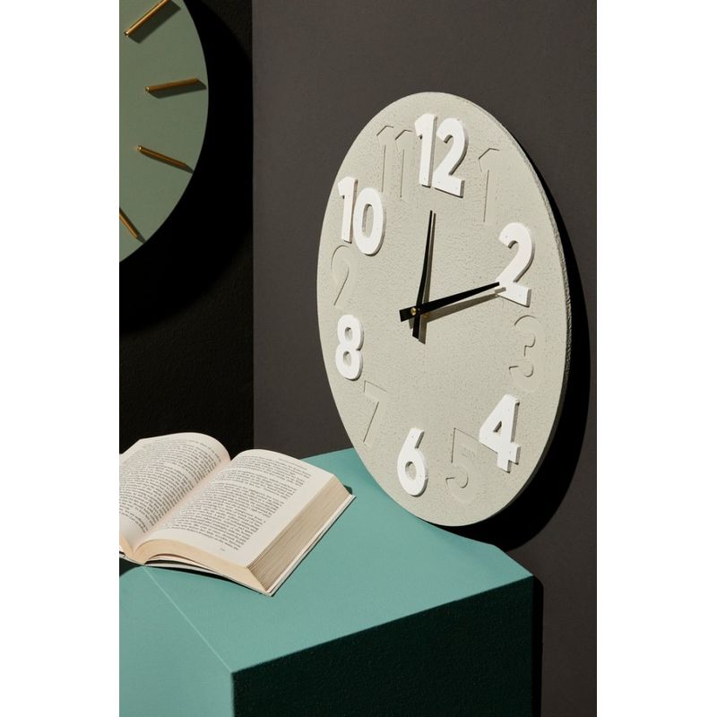 Casa si Gradina - Decoratiuni - Ceasuri - Ceas perete mdf alb bej Timing 40x4.5 cm - Infinity.ro