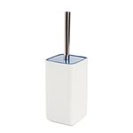 Casa si Gradina - Sanitare - Obiecte sanitare - Accesorii vase de toaleta - Perie toaleta ceramica alba albastru  9 cm x 31h - Infinity.ro