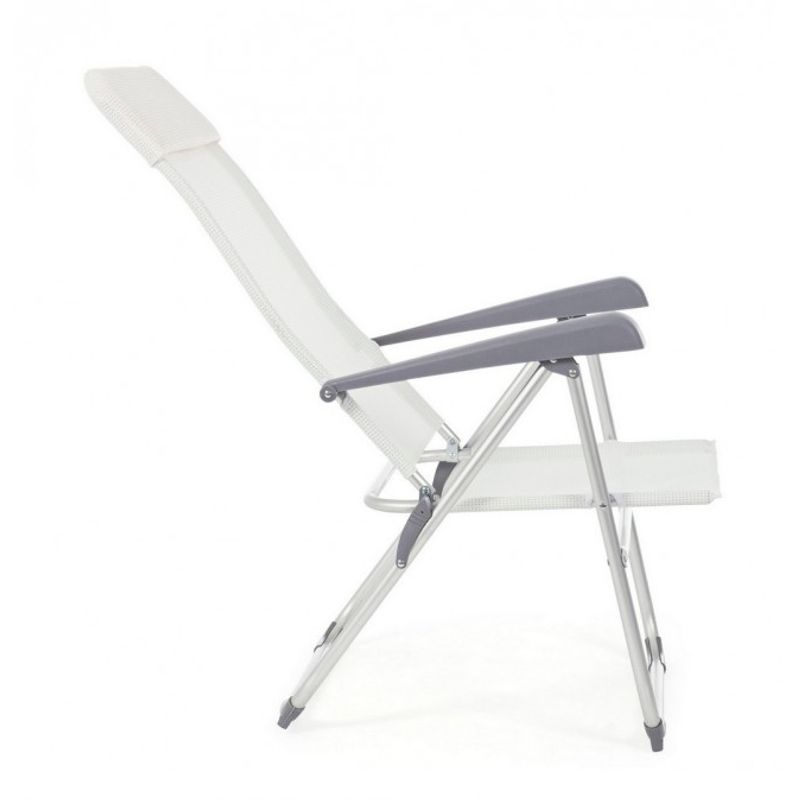 Casa si Gradina - Gradina si terasa - Mobilier exterior - Scaune si sezlonguri gradina - Sezlong alb Cross 58x62.5x110x42x60 cm - Infinity.ro