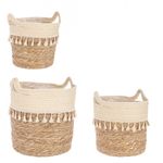 Casa si Gradina - Mobilier - Organizare si depozitare - Cutii depozitare - Set 3 cosuri iarba mare natur Bridget 24x25 cm, 30x31 cm, 32x35 cm - Infinity.ro