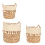 Casa si Gradina - Mobilier - Organizare si depozitare - Cutii depozitare - Set 3 cosuri iarba mare natur Bridget 24x25 cm, 30x31 cm, 32x35 cm - Infinity.ro