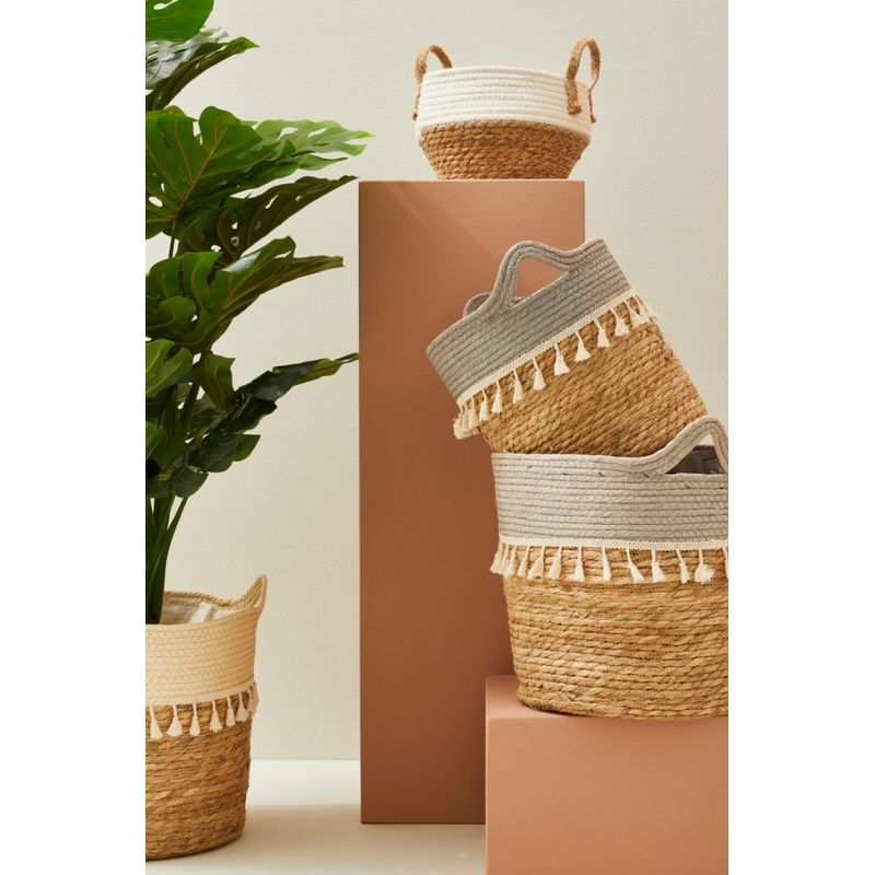 Casa si Gradina - Mobilier - Organizare si depozitare - Cutii depozitare - Set 3 cosuri iarba mare natur Bridget 24x25 cm, 30x31 cm, 32x35 cm - Infinity.ro