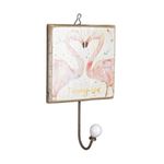 Casa si Gradina - Mobilier - Organizare si depozitare - Cuiere - Cuier de perete din lemn si fier Flamingo 14 cm x 7 cm x 23 h - Infinity.ro