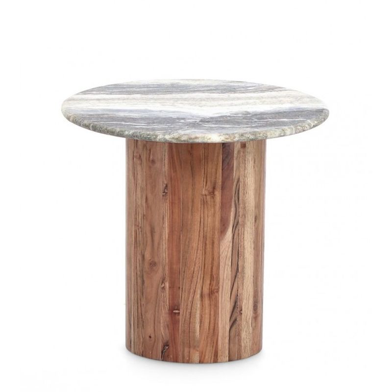 Casa si Gradina - Mobilier - Mese si birouri - Masute de cafea - Masuta lemn marmura Eloy 45x44 cm - Infinity.ro