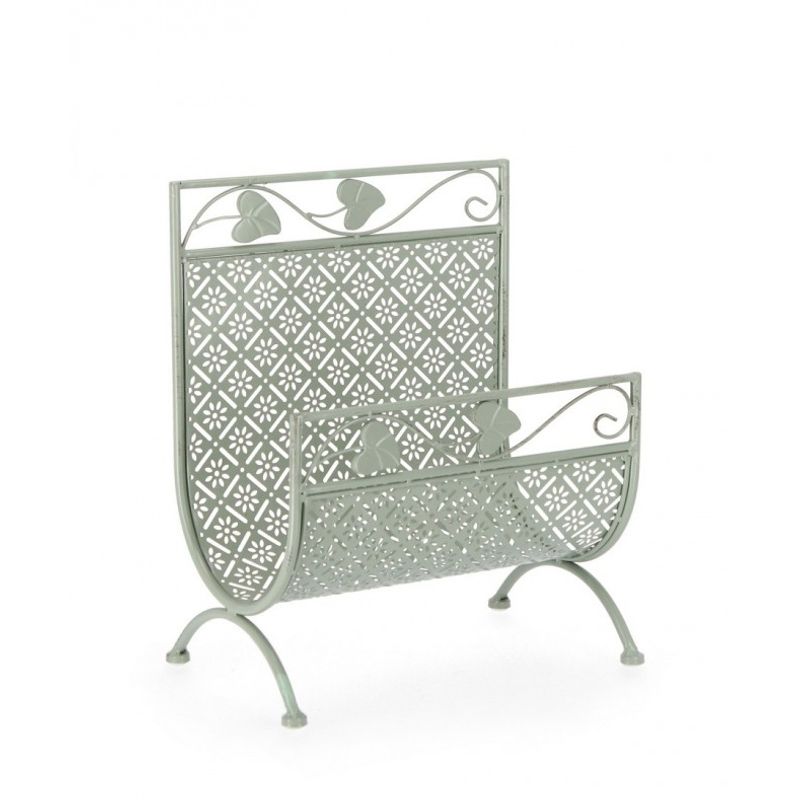 Casa si Gradina - Mobilier - Biblioteci si rafturi - Rafturi - Suport reviste otel verde Harriet 36x22x45 cm - Infinity.ro
