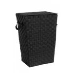 Casa si Gradina - Mobilier - Organizare si depozitare - Recipiente depozitare - Cos rufe negru 40x30x60 cm - Infinity.ro