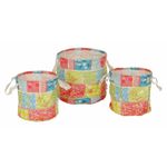 Casa si Gradina - Mobilier - Organizare si depozitare - Cutii depozitare - Set 3 cosuri depozitare din textil Spring  40 cm x 40 h - Infinity.ro