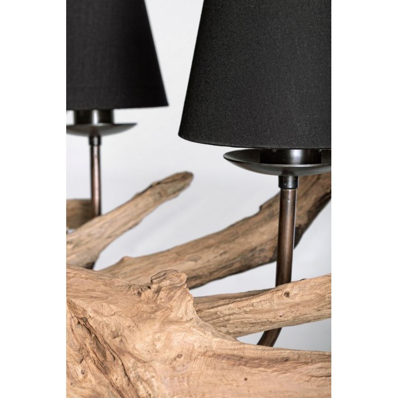 Casa si Gradina - Corpuri si surse de iluminat - Lustre si pendule - Candelabru natur negru 6 brate Ranting 130x35 cm - Infinity.ro