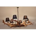 Casa si Gradina - Corpuri si surse de iluminat - Lustre si pendule - Candelabru natur negru 6 brate Ranting 130x35 cm - Infinity.ro