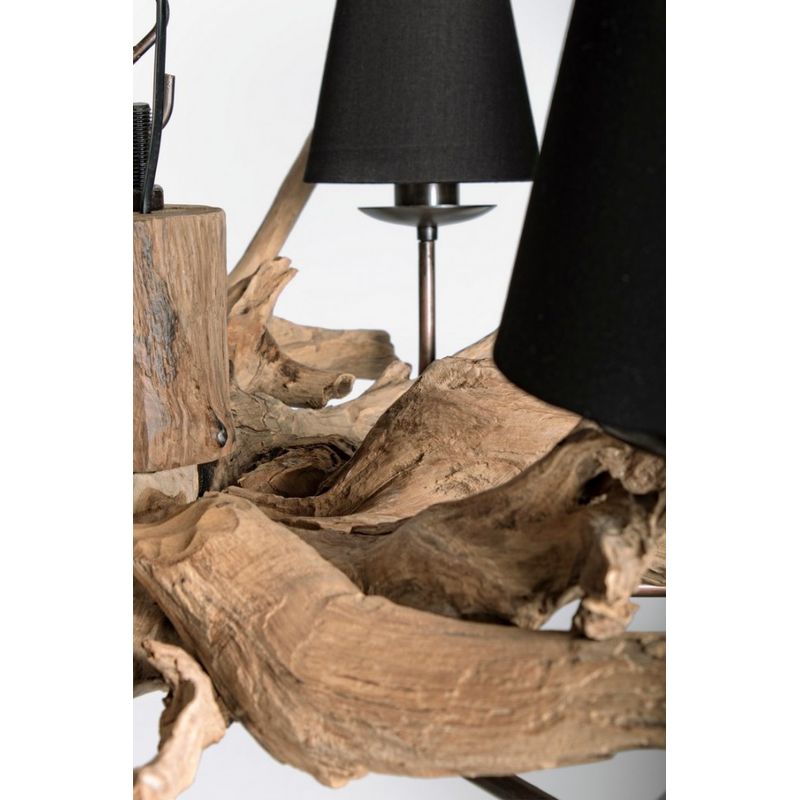 Casa si Gradina - Corpuri si surse de iluminat - Lustre si pendule - Candelabru natur negru 6 brate Ranting 130x35 cm - Infinity.ro