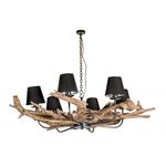 Casa si Gradina - Corpuri si surse de iluminat - Lustre si pendule - Candelabru natur negru 6 brate Ranting 130x35 cm - Infinity.ro