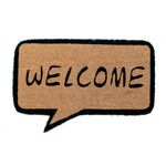 Casa si Gradina - Textile si covoare - Covoare - Covorase intrare - Covoras intrare casa fibre cocos si cauciuc maro negru Welcome 40x60 cm - Infinity.ro