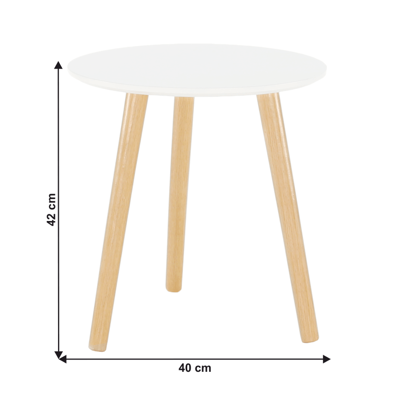 Casa si Gradina - Mobilier - Mese si birouri - Masute de cafea - Masuta din pal alb natur PAMINO 40x40x42 cm - Infinity.ro
