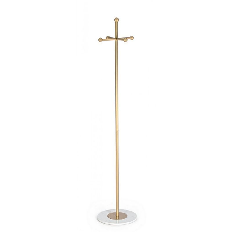 Casa si Gradina - Mobilier - Organizare si depozitare - Cuiere - Cuier de pardoseala fier auriu 35x175 cm - Infinity.ro