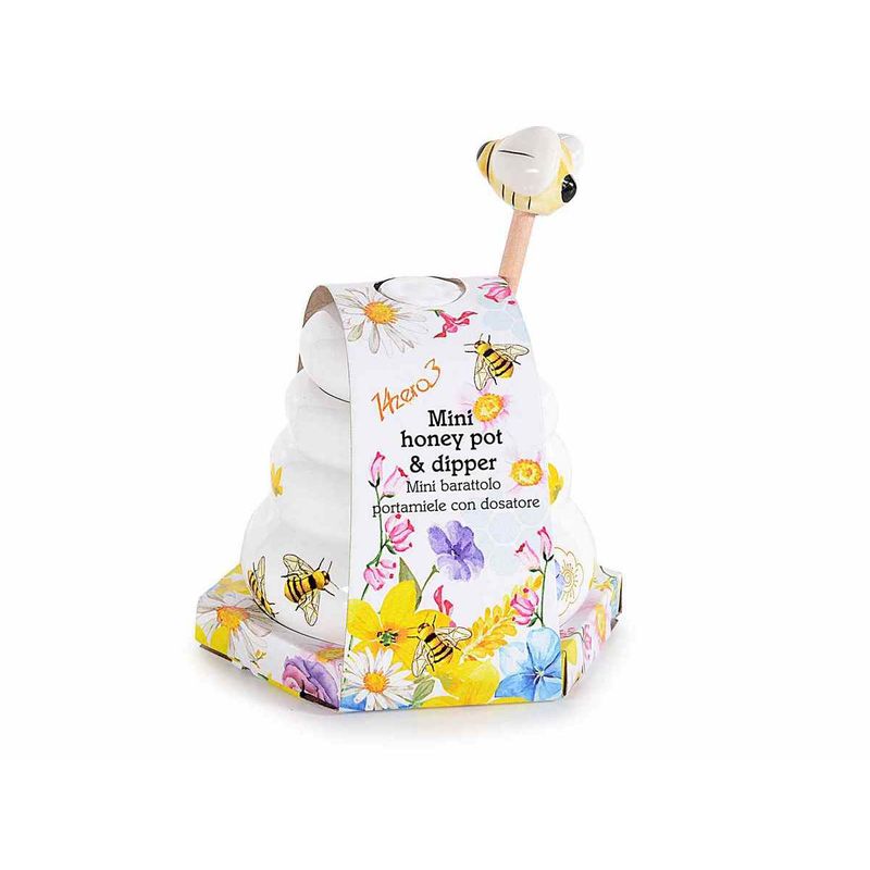 Casa si Gradina - Mobilier - Organizare si depozitare - Recipiente depozitare - Borcan miere ceramica 10x8.5x9.5 cm - Infinity.ro