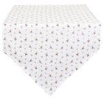 Casa si Gradina - Textile si covoare - Textile bucatarie - Fete de masa - Traversa de masa bumbac alba Roses 50*160 cm - Infinity.ro