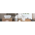 Casa si Gradina - Sanitare - Suporturi si accesorii baie - Dispensere - Dispenser ceramica gri pentru sapun Savon de Marseille  7x19 cm 0,35 L - Infinity.ro