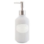 Casa si Gradina - Sanitare - Suporturi si accesorii baie - Dispensere - Dispenser ceramica gri pentru sapun Savon de Marseille  7x19 cm 0,35 L - Infinity.ro