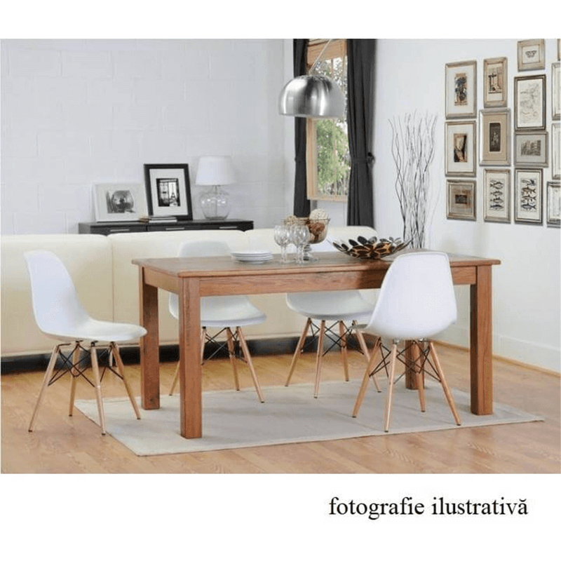 Casa si Gradina - Mobilier - Scaune si fotolii - Scaune - Scaun plastic alb picioare fag Cinkla 46x54x82 cm - Infinity.ro
