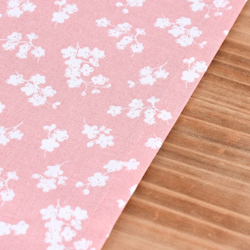 Casa si Gradina - Textile si covoare - Textile bucatarie - Fete de masa - Fata de masa bumbac roz pudrat Flowers 50*160 cm - Infinity.ro