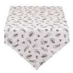 Casa si Gradina - Textile si covoare - Textile bucatarie - Fete de masa - Fata de masa bumbac alb gri Forest 50*160 cm - Infinity.ro