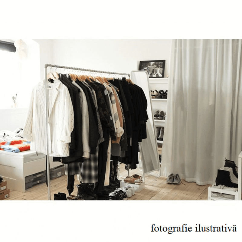 Casa si Gradina - Mobilier - Organizare si depozitare - Umerase si valeti - Suport haine inox plastic negru Hilar 80x43x85-150 cm - Infinity.ro