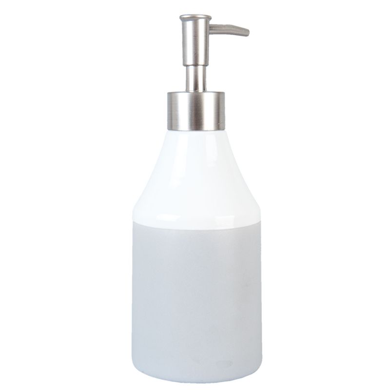 Casa si Gradina - Sanitare - Suporturi si accesorii baie - Dispensere - Dispenser ceramica gri pentru sapun Bath  8x20 cm 0,35 L - Infinity.ro