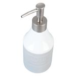 Casa si Gradina - Sanitare - Suporturi si accesorii baie - Dispensere - Dispenser ceramica gri pentru sapun Bath  8x20 cm 0,35 L - Infinity.ro
