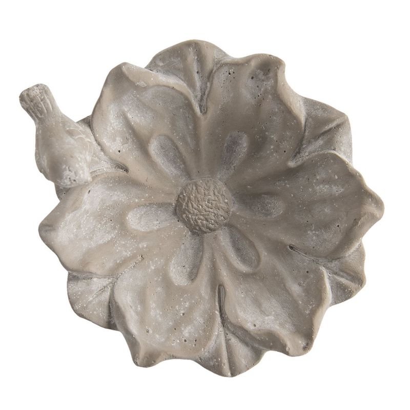 Petshop - Accesorii petshop - Castroane si adapatori - Bol hranire pasari din ceramica gri 20 cm x 19 cm x 9 h - Infinity.ro