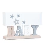 Casa si Gradina - Corpuri si surse de iluminat - Veioze si lampi - Veioze - Veioza decorativa lemn textil Baby 35x12x24 cm E27 - Infinity.ro