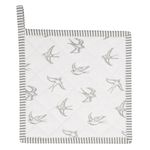 Casa si Gradina - Textile si covoare - Textile bucatarie - Servete si naproane - Suport pentru vase fierbinti din bumbac alb gri 20 cm x 20 cm - Infinity.ro