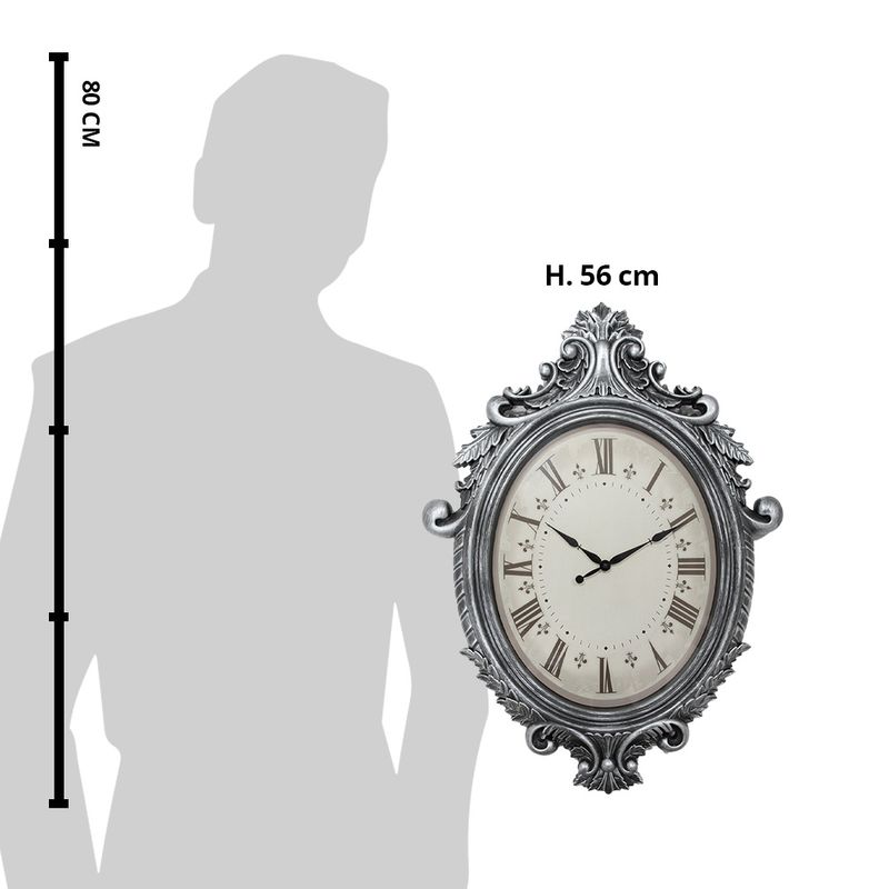 Casa si Gradina - Decoratiuni - Ceasuri - Ceas perete plastic gri 56x6x76 cm - Infinity.ro