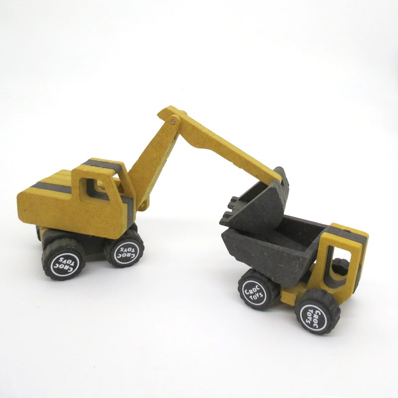 Jucarii, Copii si Bebe - Jucarii si jocuri - Seturi de constructie si cuburi - Seturi de constructie - Set de constructie vehicule de santier Marco si Frederic, Croc toys - Infinity.ro