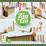 Jucarii, Copii si Bebe - Jucarii si jocuri - Seturi de constructie si cuburi - Seturi de constructie - Set de constructie trasee Zig & Go Bila cea mai mare 27 piese, Djeco - Infinity.ro