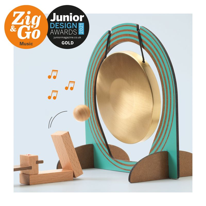 Jucarii, Copii si Bebe - Jucarii si jocuri - Seturi de constructie si cuburi - Seturi de constructie - Set de constructie trasee Zig & Go Muzica 52 piese, Djeco - Infinity.ro